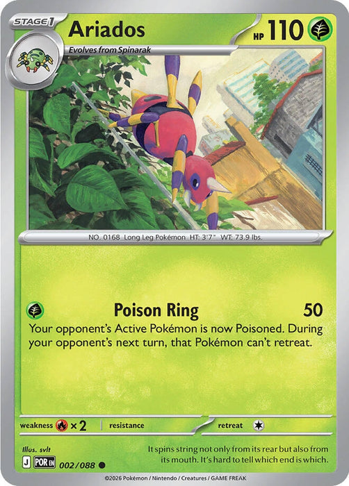 Ariados (002/088) (Reverse Holofoil) [ME03: Perfect Order]