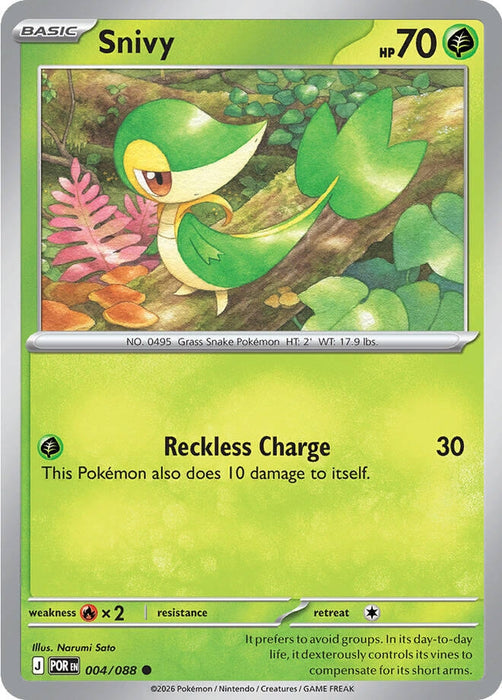Snivy (004/088) (Reverse Holofoil) [ME03: Perfect Order]