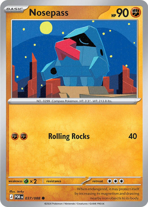 Nosepass (037/088) (Reverse Holofoil) [ME03: Perfect Order]