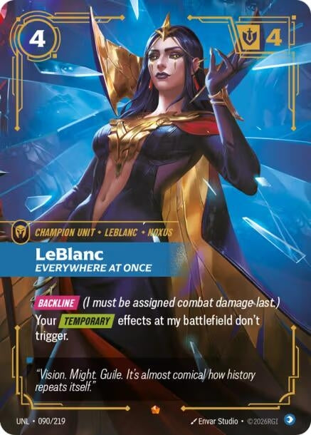Image for LeBlanc - Everywhere At Once (090/219) (Foil) [Unleashed] - Riftbound: League of Legends Trading Card Game
