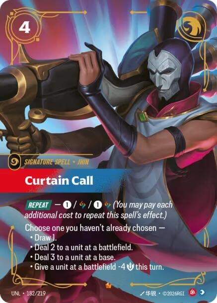 Image for Curtain Call (182/219) (Foil) [Unleashed] - Riftbound: League of Legends Trading Card Game