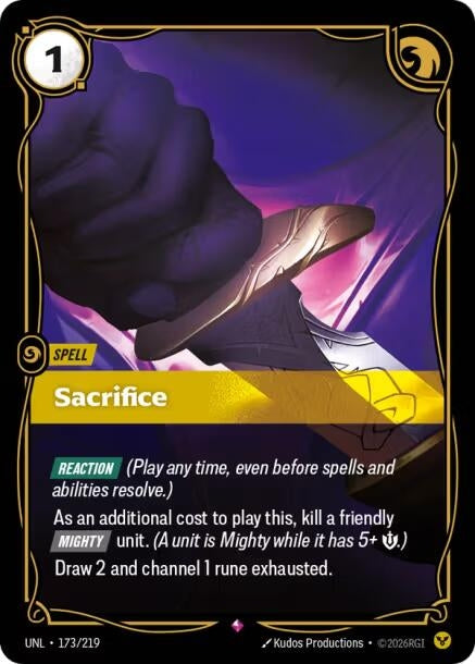 Image for Sacrifice (173/219) (Foil) [Unleashed] - Riftbound: League of Legends Trading Card Game