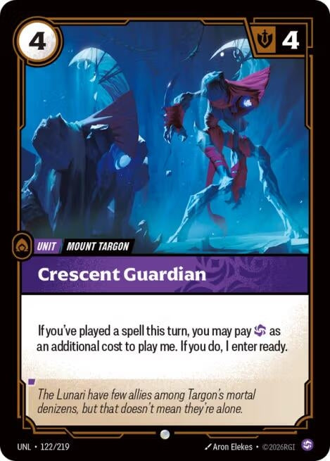 Image for Crescent Guardian (122/219) (Foil) [Unleashed] - Riftbound: League of Legends Trading Card Game