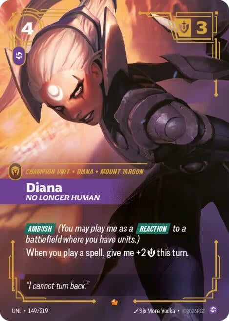 Image for Diana - No Longer Human (149/219) (Foil) [Unleashed] - Riftbound: League of Legends Trading Card Game
