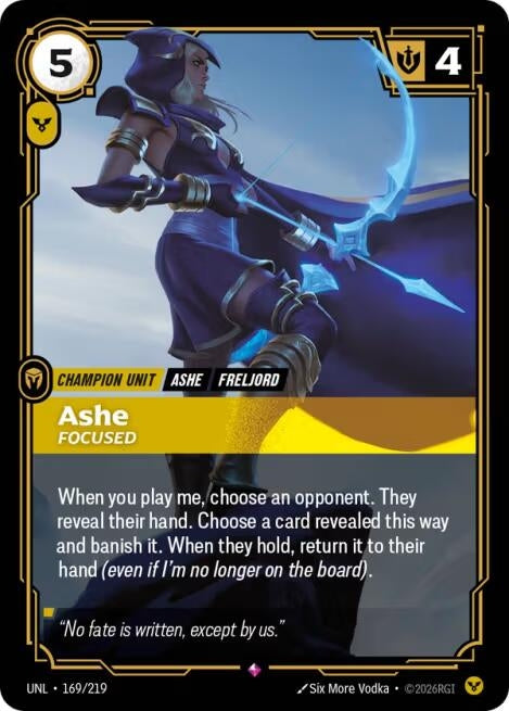 Image for Ashe - Focused (169/219) (Foil) [Unleashed] - Riftbound: League of Legends Trading Card Game