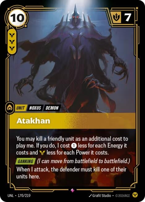 Image for Atakhan (170/219) (Foil) [Unleashed] - Riftbound: League of Legends Trading Card Game