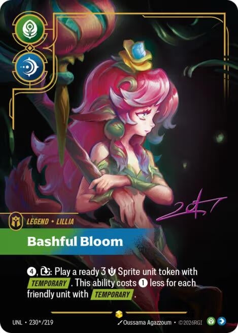 Image for Lillia - Bashful Bloom (Signature) (230*/219) (Foil) [Unleashed] - Riftbound: League of Legends Trading Card Game