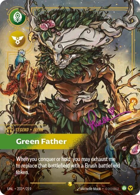 Image for Ivern - Green Father (Signature) (233*/219) (Foil) [Unleashed] - Riftbound: League of Legends Trading Card Game