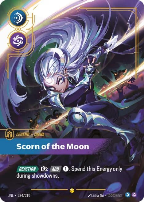 Image for Diana - Scorn of the Moon (Overnumbered) (234/219) (Foil) [Unleashed] - Riftbound: League of Legends Trading Card Game