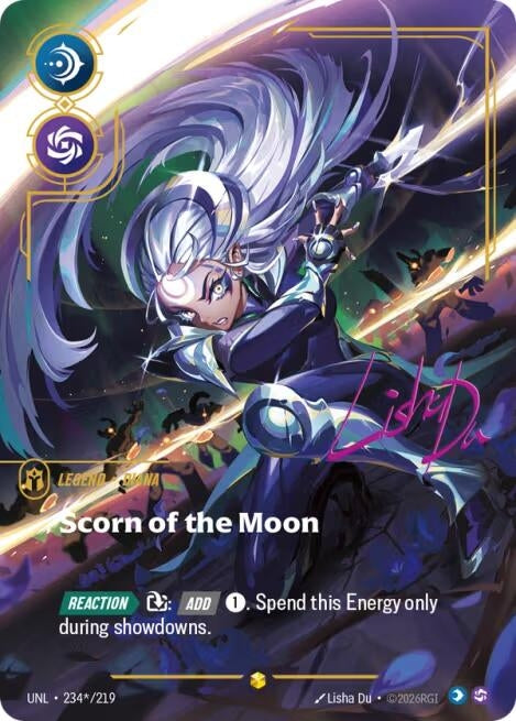Image for Diana - Scorn of the Moon (Signature) (234*/219) (Foil) [Unleashed] - Riftbound: League of Legends Trading Card Game