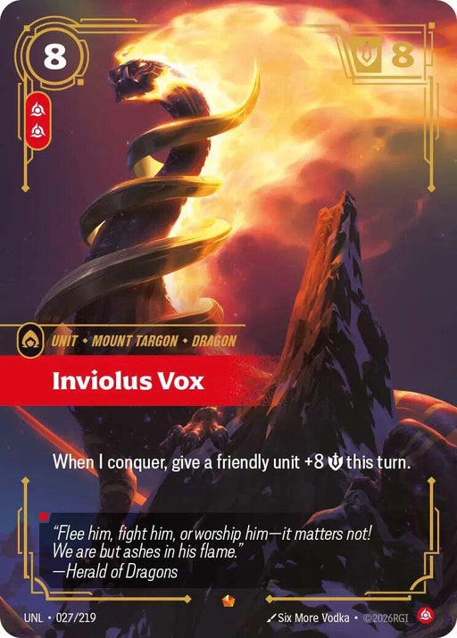 Image for Inviolus Vox (027/219) (Foil) [Unleashed] - Riftbound: League of Legends Trading Card Game