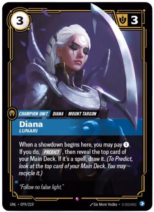 Image for Diana - Lunari (079/219) (Foil) [Unleashed] - Riftbound: League of Legends Trading Card Game