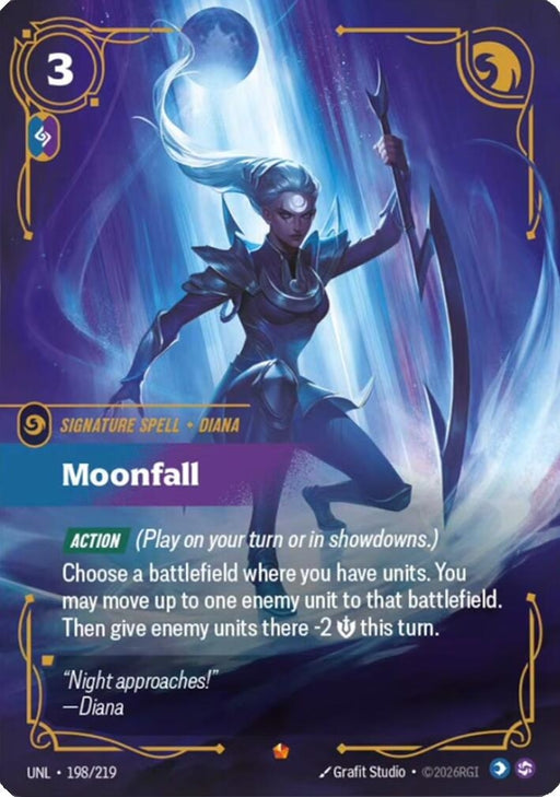 Image for Moonfall (198/219) (Foil) [Unleashed] - Riftbound: League of Legends Trading Card Game