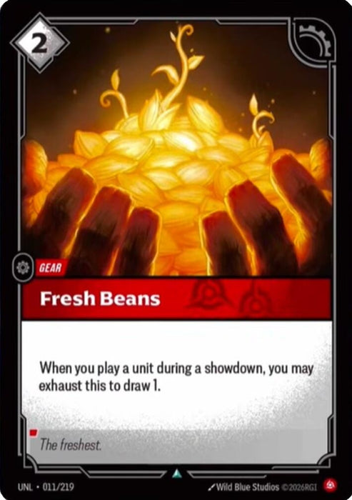 Image for Fresh Beans (011/219) (Foil) [Unleashed] - Riftbound: League of Legends Trading Card Game