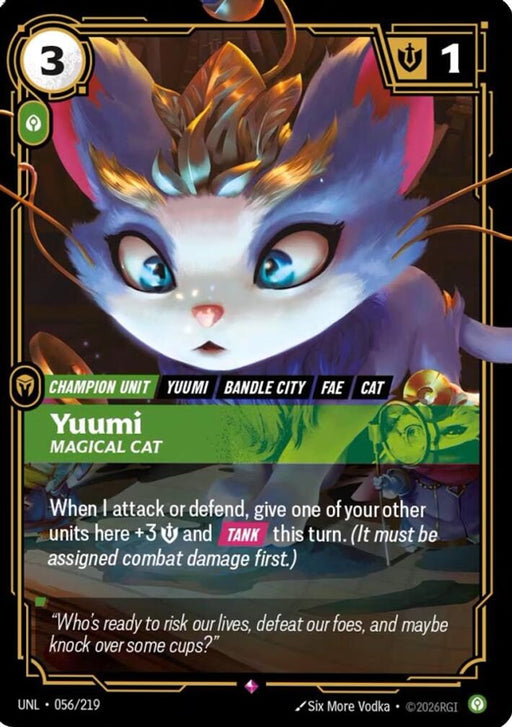 Image for Yuumi - Magical Cat (056/219) (Foil) [Unleashed] - Riftbound: League of Legends Trading Card Game
