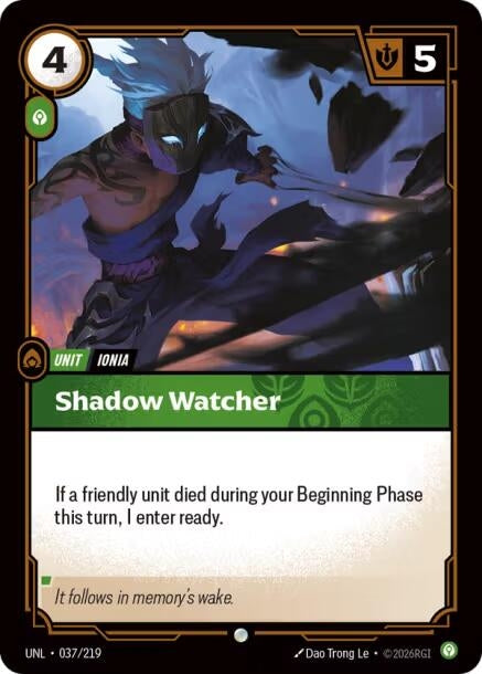 Image for Shadow Watcher (037/219) (Foil) [Unleashed] - Riftbound: League of Legends Trading Card Game