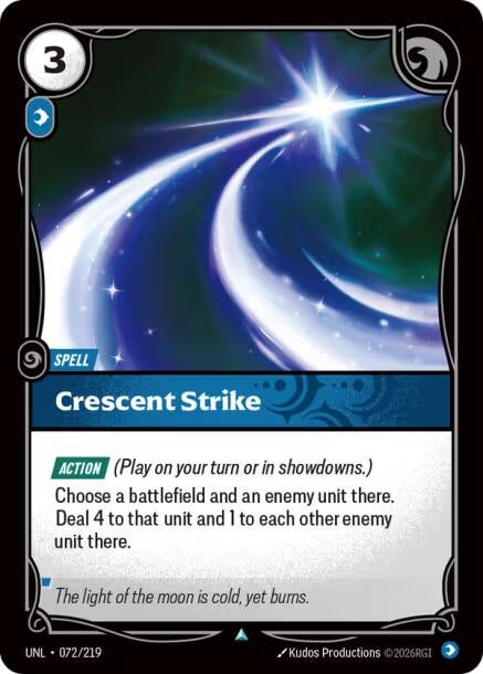 Image for Crescent Strike (072/219) (Foil) [Unleashed] - Riftbound: League of Legends Trading Card Game