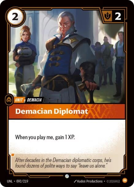 Image for Demacian Diplomat (092/219) [Unleashed] - Riftbound: League of Legends Trading Card Game