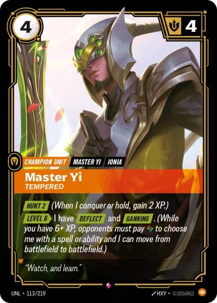 Image for Master Yi - Tempered (113/219) (Foil) [Unleashed] - Riftbound: League of Legends Trading Card Game