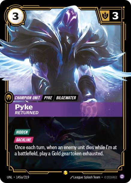 Image for Pyke - Returned (Alternate Art) (145a/219) (Foil) [Unleashed] - Riftbound: League of Legends Trading Card Game