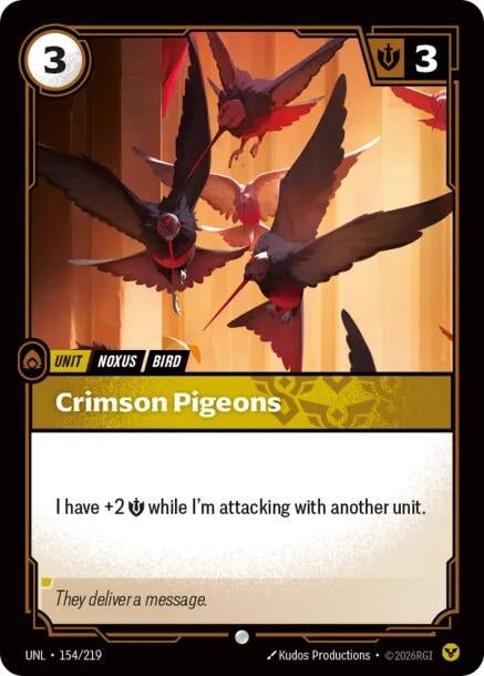 Image for Crimson Pigeons (154/219) (Foil) [Unleashed] - Riftbound: League of Legends Trading Card Game