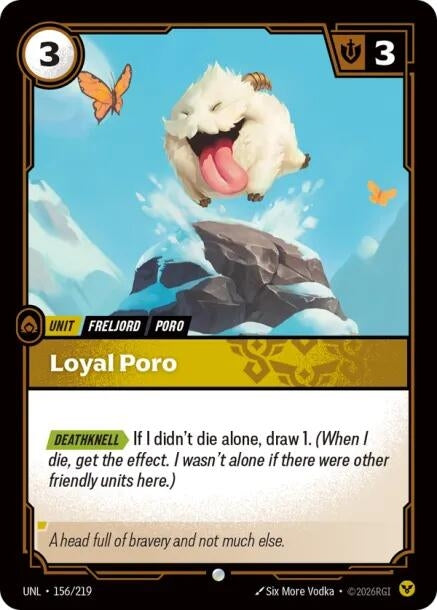 Image for Loyal Poro (156/219) [Unleashed] - Riftbound: League of Legends Trading Card Game