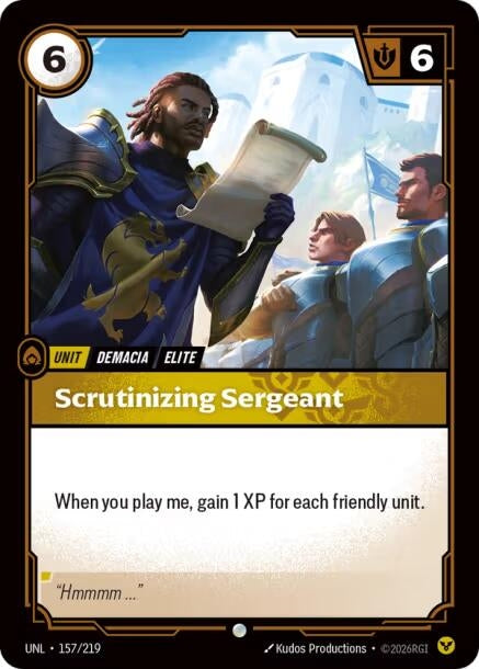 Image for Scrutinizing Sergeant (157/219) [Unleashed] - Riftbound: League of Legends Trading Card Game