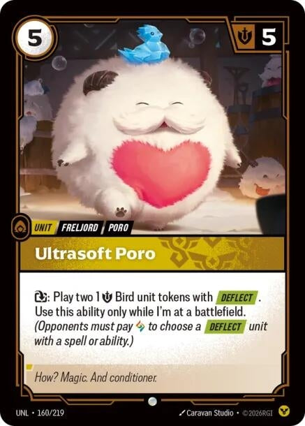 Image for Ultrasoft Poro (160/219) (Foil) [Unleashed] - Riftbound: League of Legends Trading Card Game