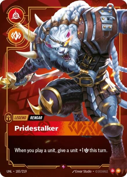 Image for Rengar - Pridestalker (183/219) (Foil) [Unleashed] - Riftbound: League of Legends Trading Card Game