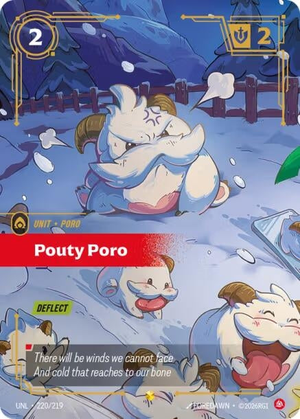 Image for Pouty Poro (Overnumbered) (220/219) (Foil) [Unleashed] - Riftbound: League of Legends Trading Card Game