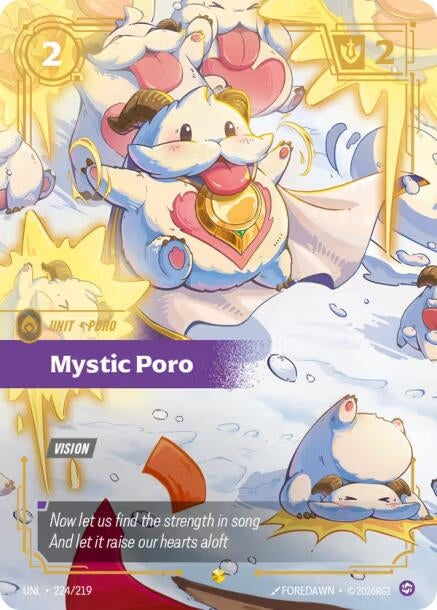 Image for Mystic Poro (Overnumbered) (224/219) (Foil) [Unleashed] - Riftbound: League of Legends Trading Card Game