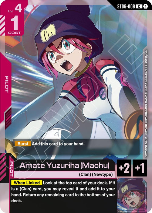 Image for Amate Yuzuriha (Machu) (World Championship Regionals 26-27 Season 1) (ST06-009) (Holofoil) [Gundam Promotional Cards] (GCG-PR) - Gundam Card Game