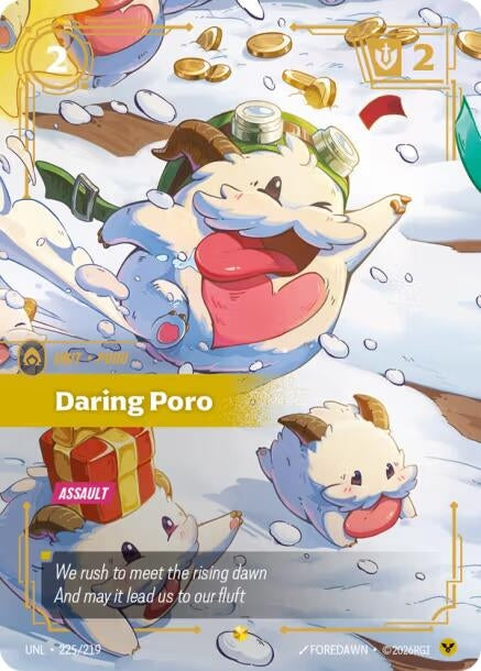 Image for Daring Poro (Overnumbered) (225/219) (Foil) [Unleashed] - Riftbound: League of Legends Trading Card Game
