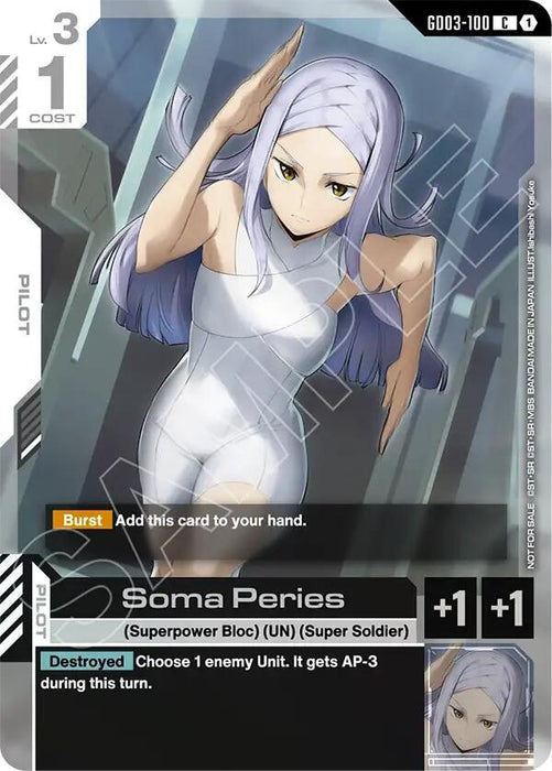 Image for Soma Peries (WCS26-27 Participation Pack Vol.1) (GD03-100) (Holofoil) [Gundam Promotional Cards] (GCG-PR) - Gundam Card Game