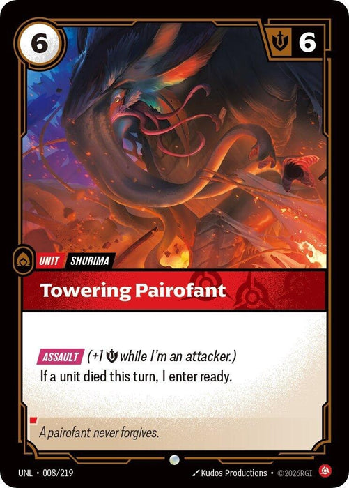 Image for Towering Pairofant (008/219) (Foil) [Unleashed] - Riftbound: League of Legends Trading Card Game