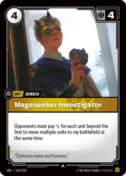 Image for Mageseeker Investigator (163/219) (Foil) [Unleashed] - Riftbound: League of Legends Trading Card Game