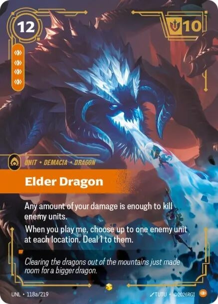 Image for Elder Dragon (Alternate Art) (118a/219) (Foil) [Unleashed] - Riftbound: League of Legends Trading Card Game