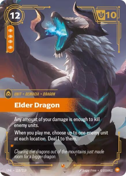 Image for Elder Dragon (118/219) (Foil) [Unleashed] - Riftbound: League of Legends Trading Card Game