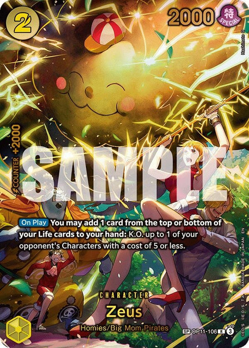 Zeus (SP) (OP11-106) (Foil) [Adventure on Kami's Island]