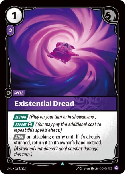 Image for Existential Dread (134/219) (Foil) [Unleashed] - Riftbound: League of Legends Trading Card Game