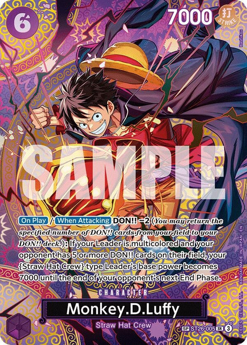 Monkey.D.Luffy (SP) (ST26-005) (Foil) [Adventure on Kami's Island]