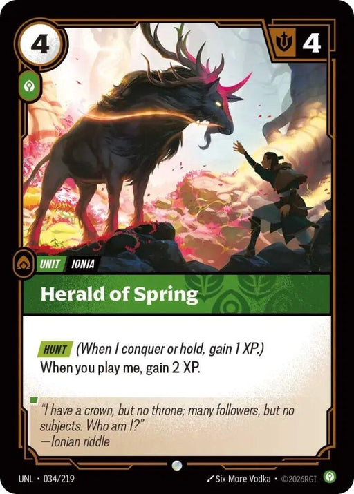 Image for Herald of Spring (034/219) (Foil) [Unleashed] - Riftbound: League of Legends Trading Card Game