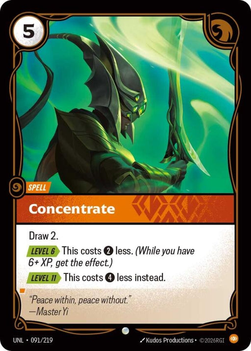 Image for Concentrate (091/219) (Foil) [Unleashed] - Riftbound: League of Legends Trading Card Game