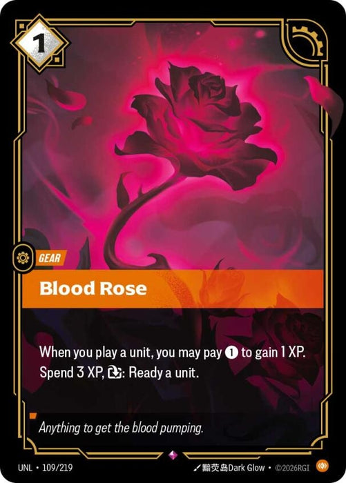 Image for Blood Rose (109/219) (Foil) [Unleashed] - Riftbound: League of Legends Trading Card Game