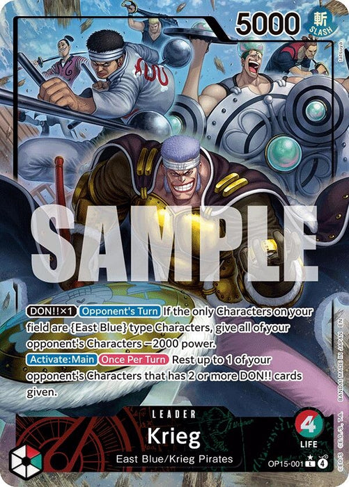 Krieg (OP15-001) (Alternate Art) (OP15-001) (Foil) [Adventure on Kami's Island]
