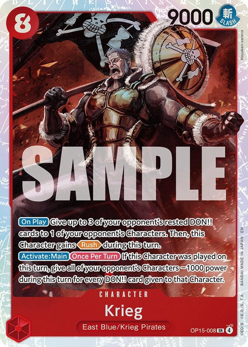 Krieg (OP15-008) (OP15-008) (Foil) [Adventure on Kami's Island]