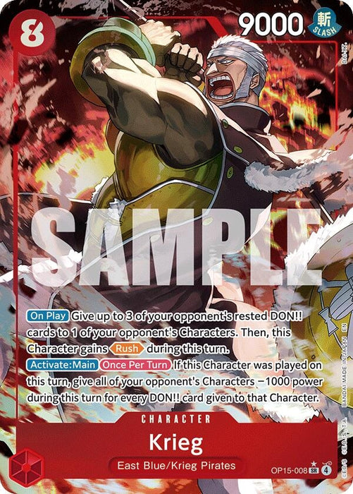 Krieg (OP15-008) (Alternate Art) (OP15-008) (Foil) [Adventure on Kami's Island]