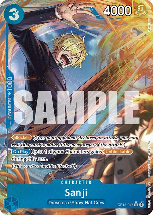 Sanji (OP15-047) (Alternate Art) (OP15-047) (Foil) [Adventure on Kami's Island]