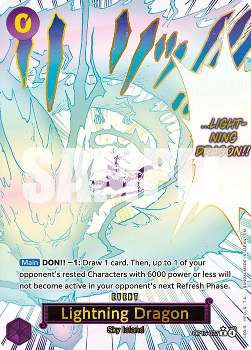 Lightning Dragon (Alternate Art) (OP15-077) (Foil) [Adventure on Kami's Island]