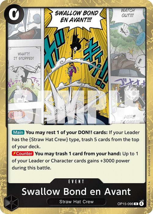 Swallow Bond en Avant (OP15-096) (Foil) [Adventure on Kami's Island]